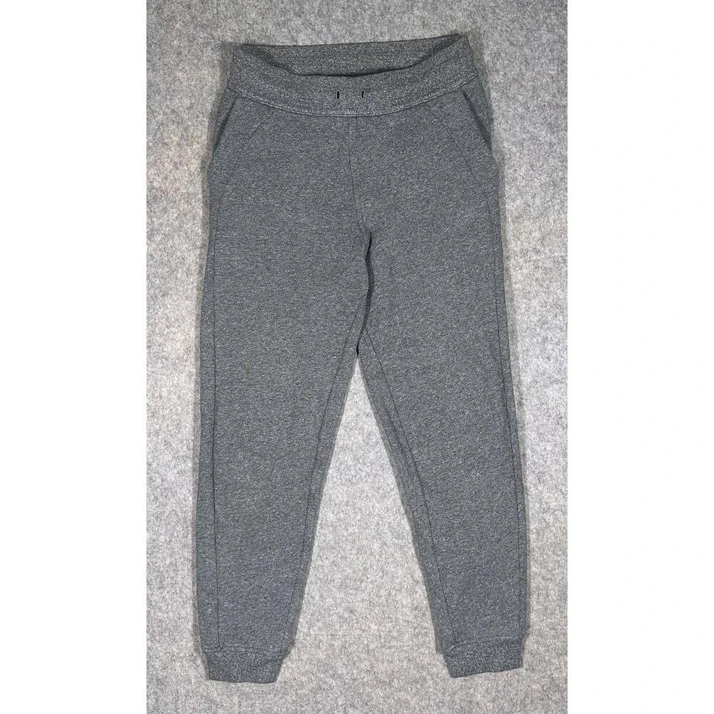 Lululemon Scuba Joggers Women’s 8 Speckled Black Lounge Pants Gym Athleisure